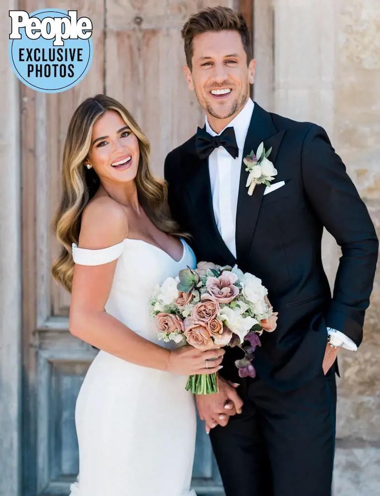 As Seen In People: Bachelorette JoJo Fletcher Marries Jordan Rodgers In Exclusive Lovella Dress Image