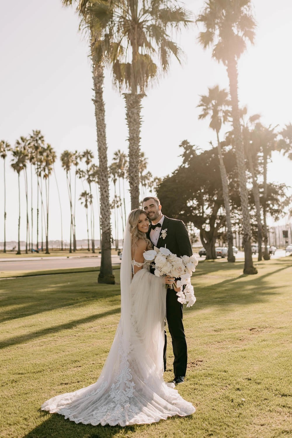 Genavieve Marries In Fitted, Off The Shoulders Lace Wedding Dress. Desktop Image