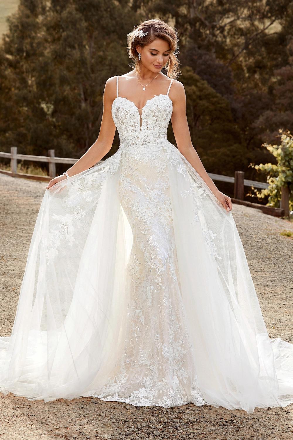 Fitted Wedding Dress with Detachable Skirt,Sexy Wedding Dress,WD00612 -  Wishingdress