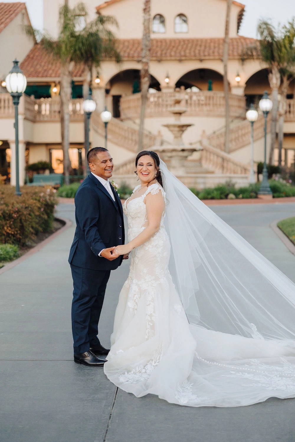 Rosail Wears Lace Mermaid Style Wedding Dress. Desktop Image