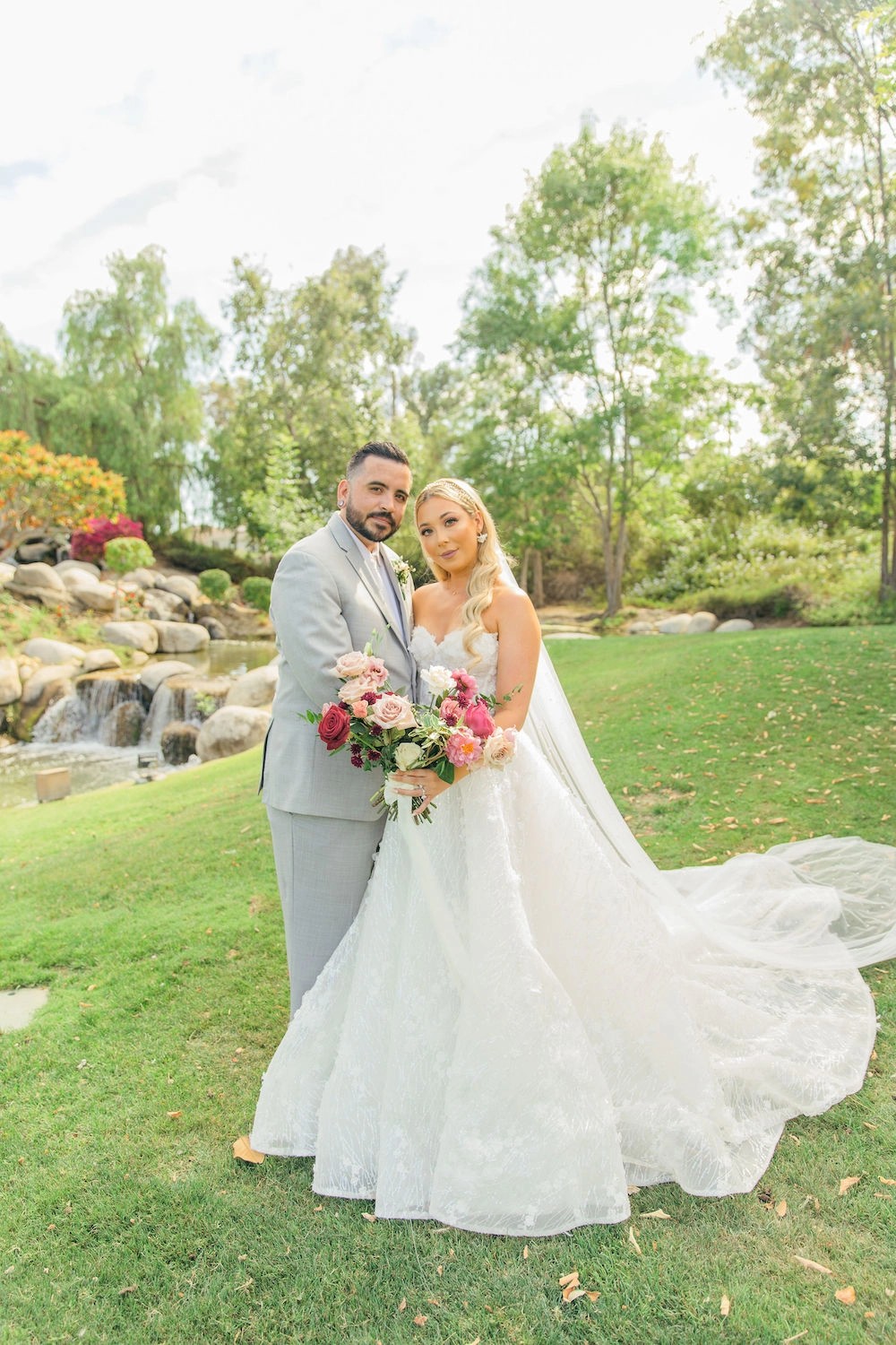 Glam Garden Party Wedding Sparkle Ballgown Wedding Dress