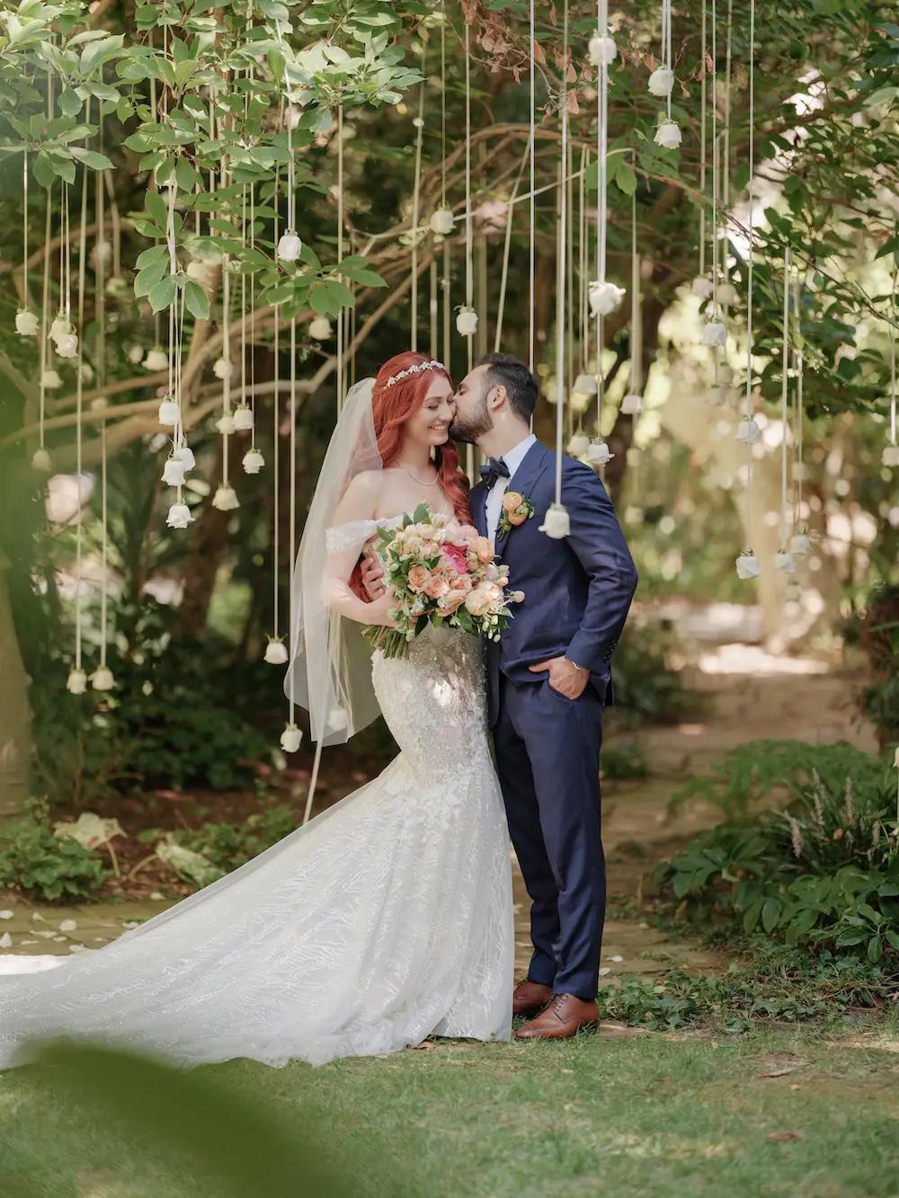 Mara Marries in Beverly Hills Wearing a Sparkly Berta Gown Image