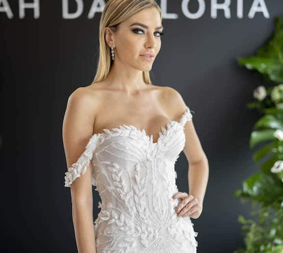 Leah Da Gloria&#39;s 2020 BOHÈME Collection Showroom at the New York Bridal Fashion. Desktop Image