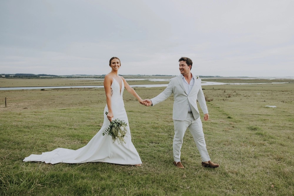 Tati Wears Backless Wedding Dress in South America. Desktop Image