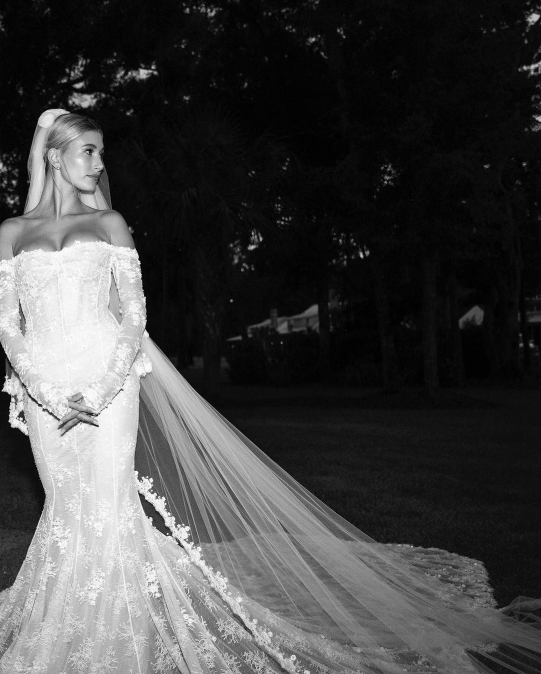 hailey bieber wedding dress