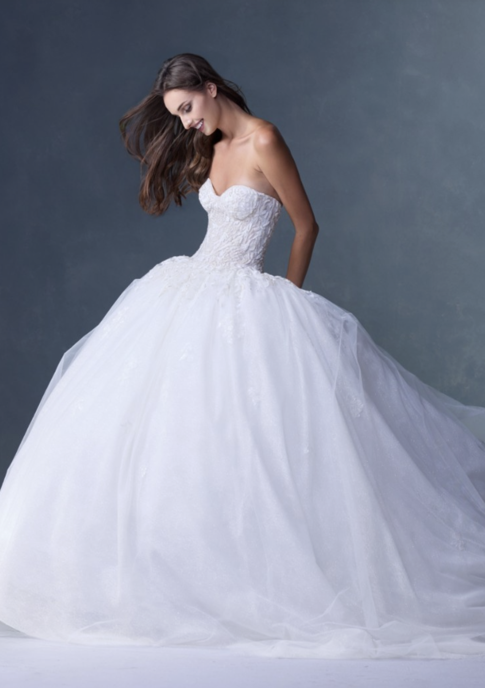 Ines Di Santo Heritage strapless ball gown with full sparkling tulle skirt