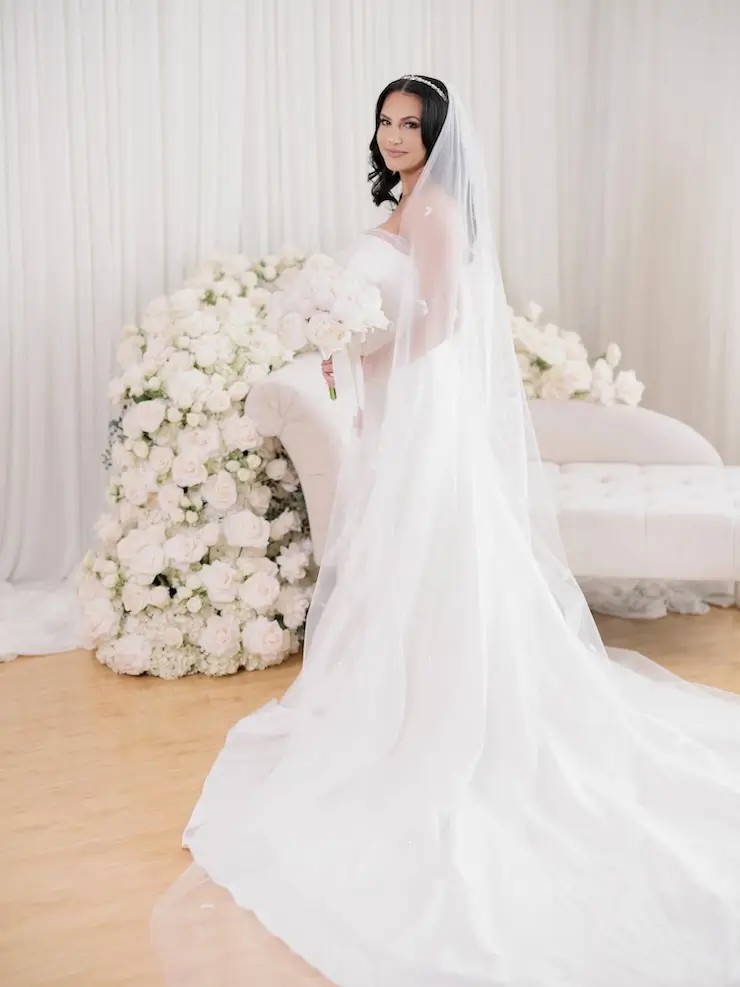 Pateel Wears Classic Strapless Wedding Dress. Desktop Image