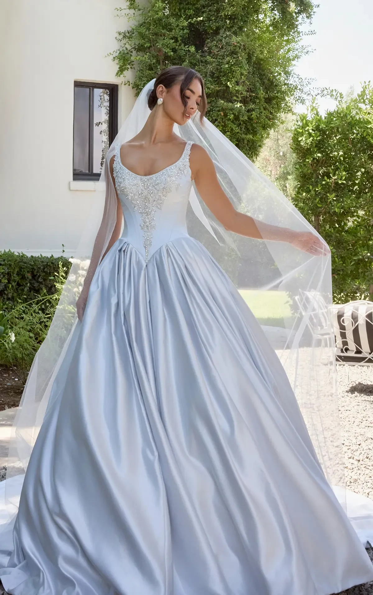 Trending Bridal Style Inspiration: Basque Waist Ball Gowns. Mobile Image