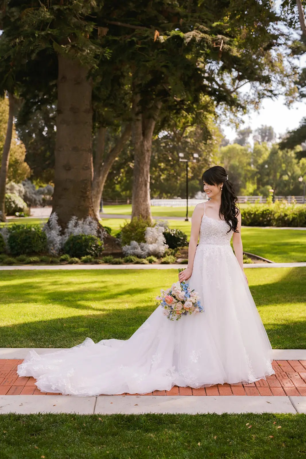 Barbara Wears Two Floral Detailed Wedding Dresses. Desktop Image