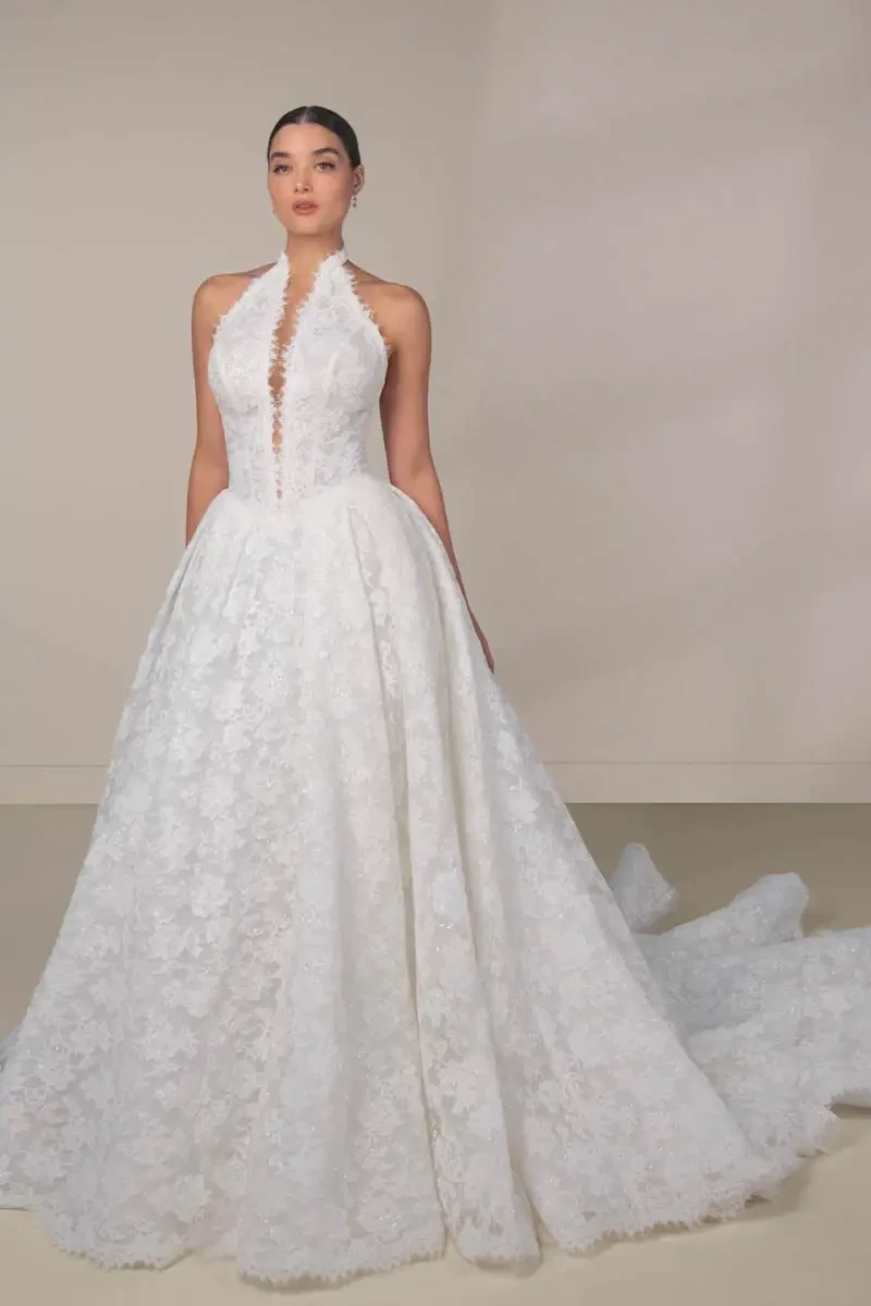 Trending Bridal Style: Halter Neckline Bridal Gowns Image