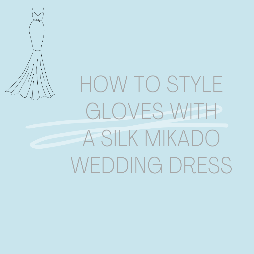 How to Style Gloves With a Silk Mikado Wedding Dress Image