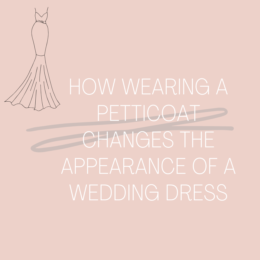 How Wearing a Petticoat Changes The Appearance of A Wedding Dress. Desktop Image