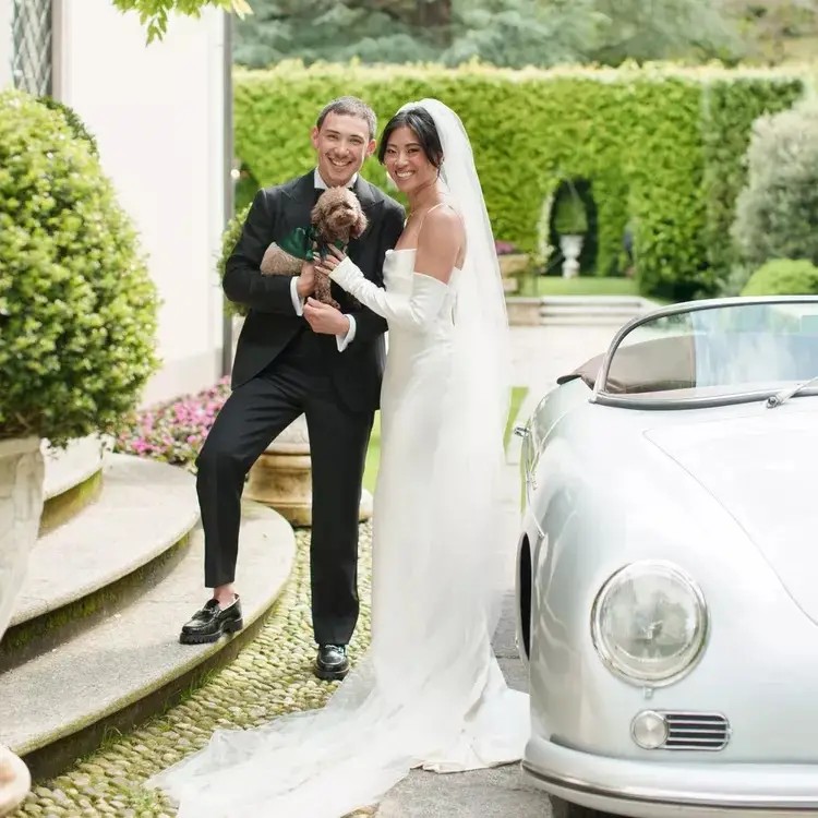Christine Wears Two Wedding Dresses For Destination Lake Como Wedding. Desktop Image