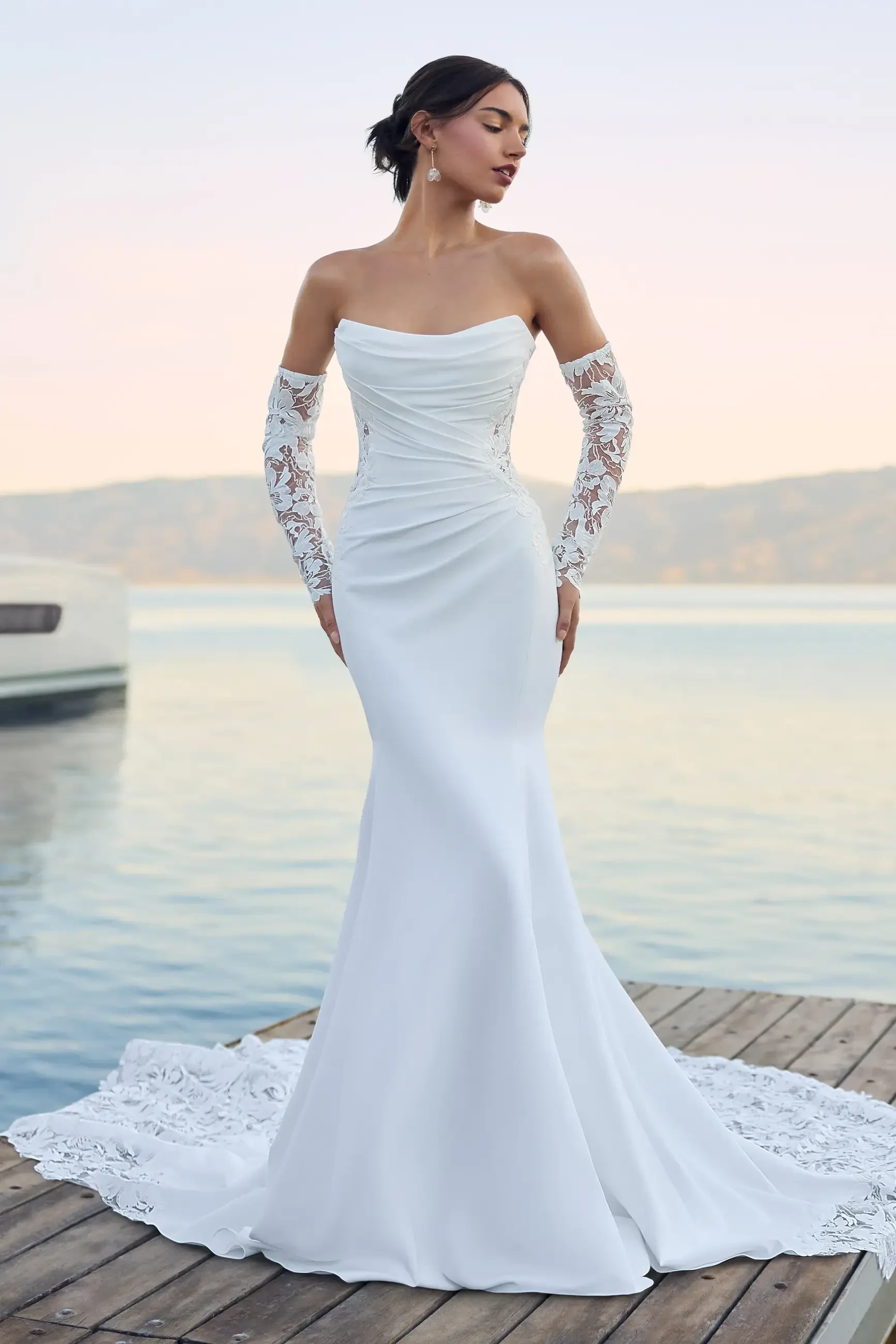 Trending Bridal Style Inspiration: Gathered Draping and Modern Minimalist Textures Image