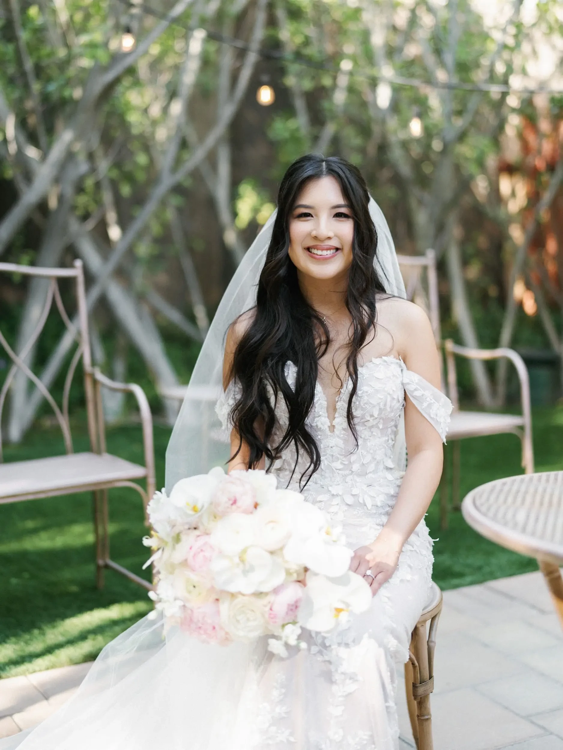 Taylor Wears a Romantic Floral Lace Wedding Dress. Mobile Image