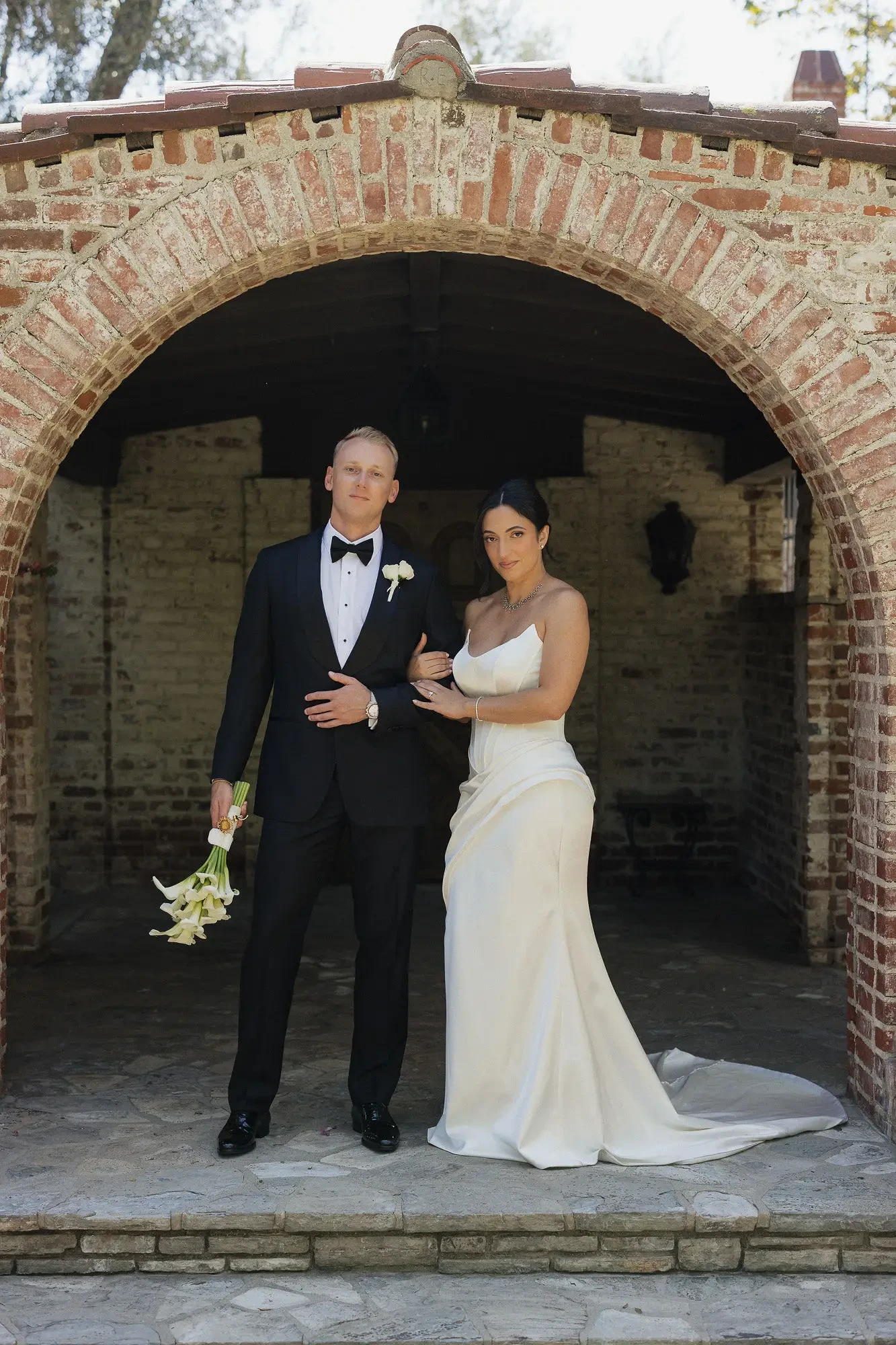 Leila Wears a Sculptural Draped Ines Di Santo Wedding Dress Image