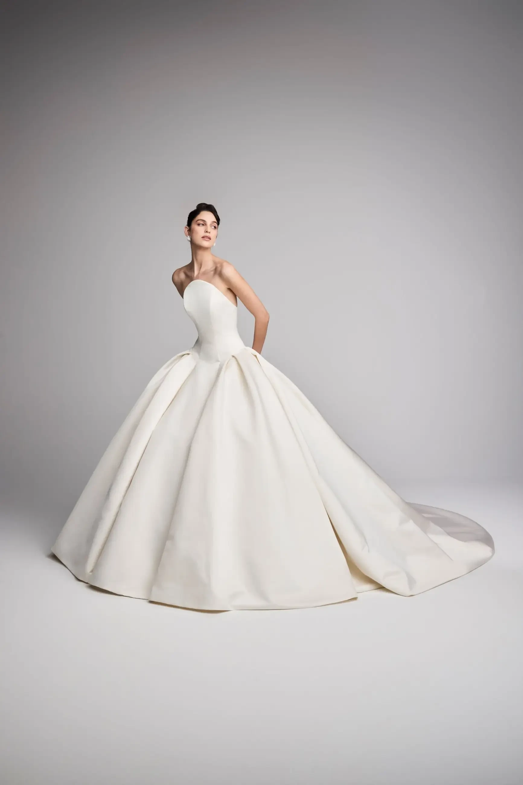 Ball Gown Wedding Dresses: How Volume Creates Shape &amp; Why Necklines Matter. Desktop Image