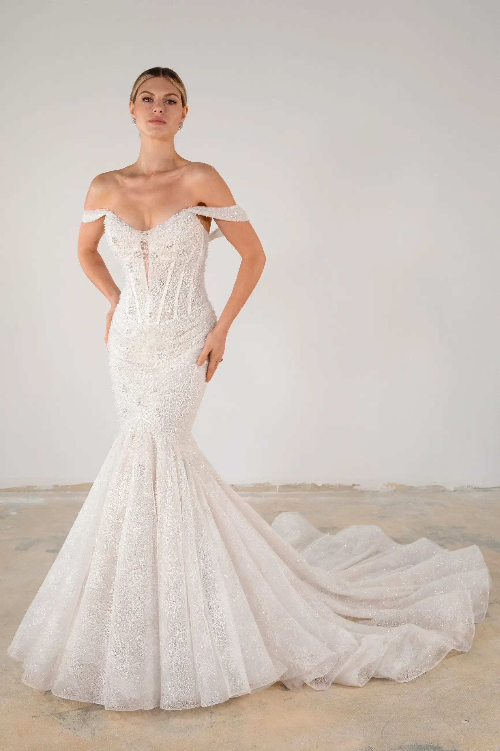 Mermaid Wedding Dresses: How the Silhouette Shapes Your Body &amp; Why Necklines Matter. Desktop Image