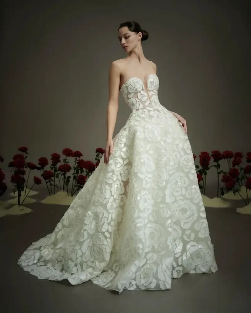 Trending Wedding Dresses: Floral Details Image