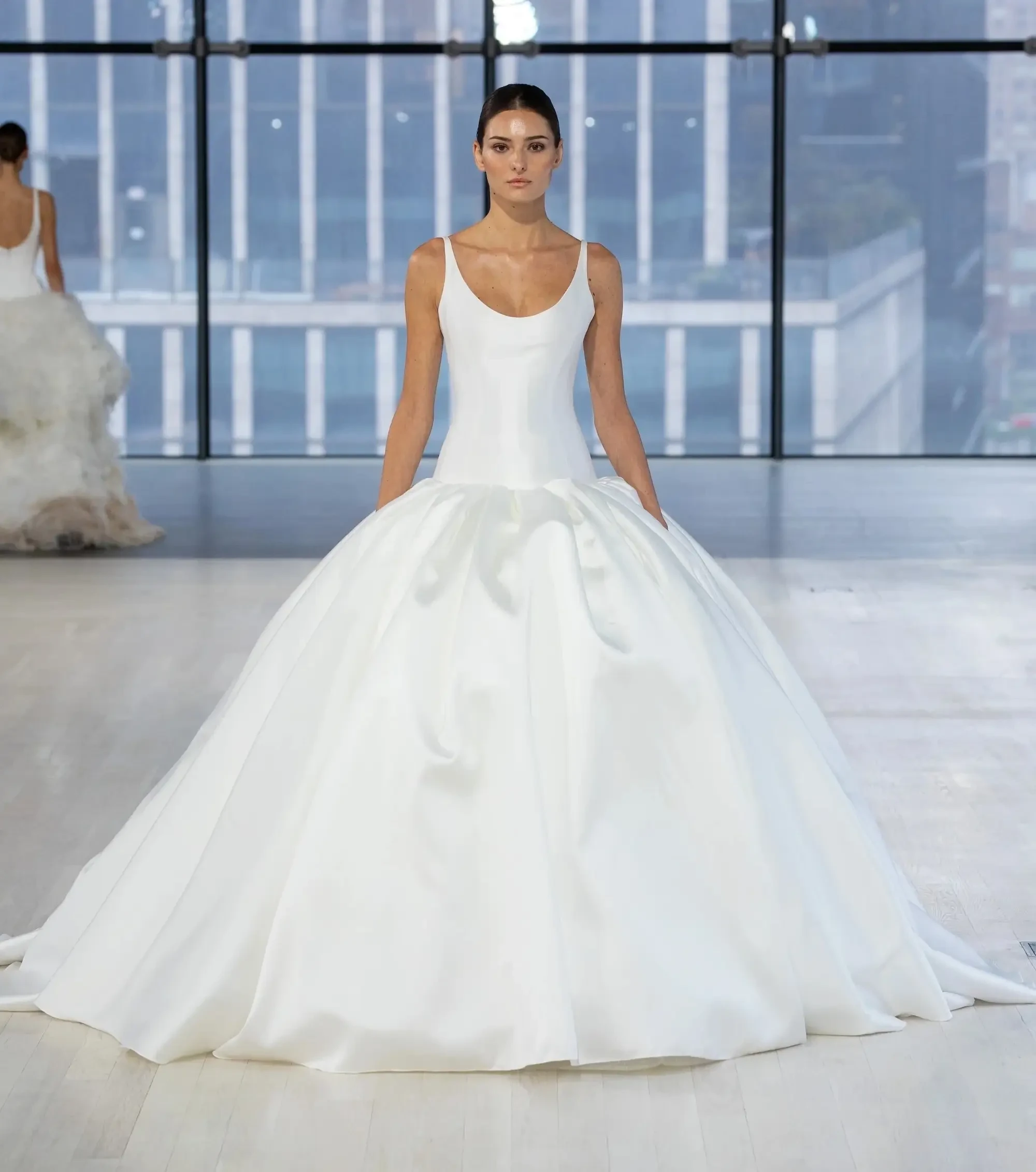 Trending Bridal Style Inspiration: Drop Waist and Basque Waist Ball Gowns. Mobile Image
