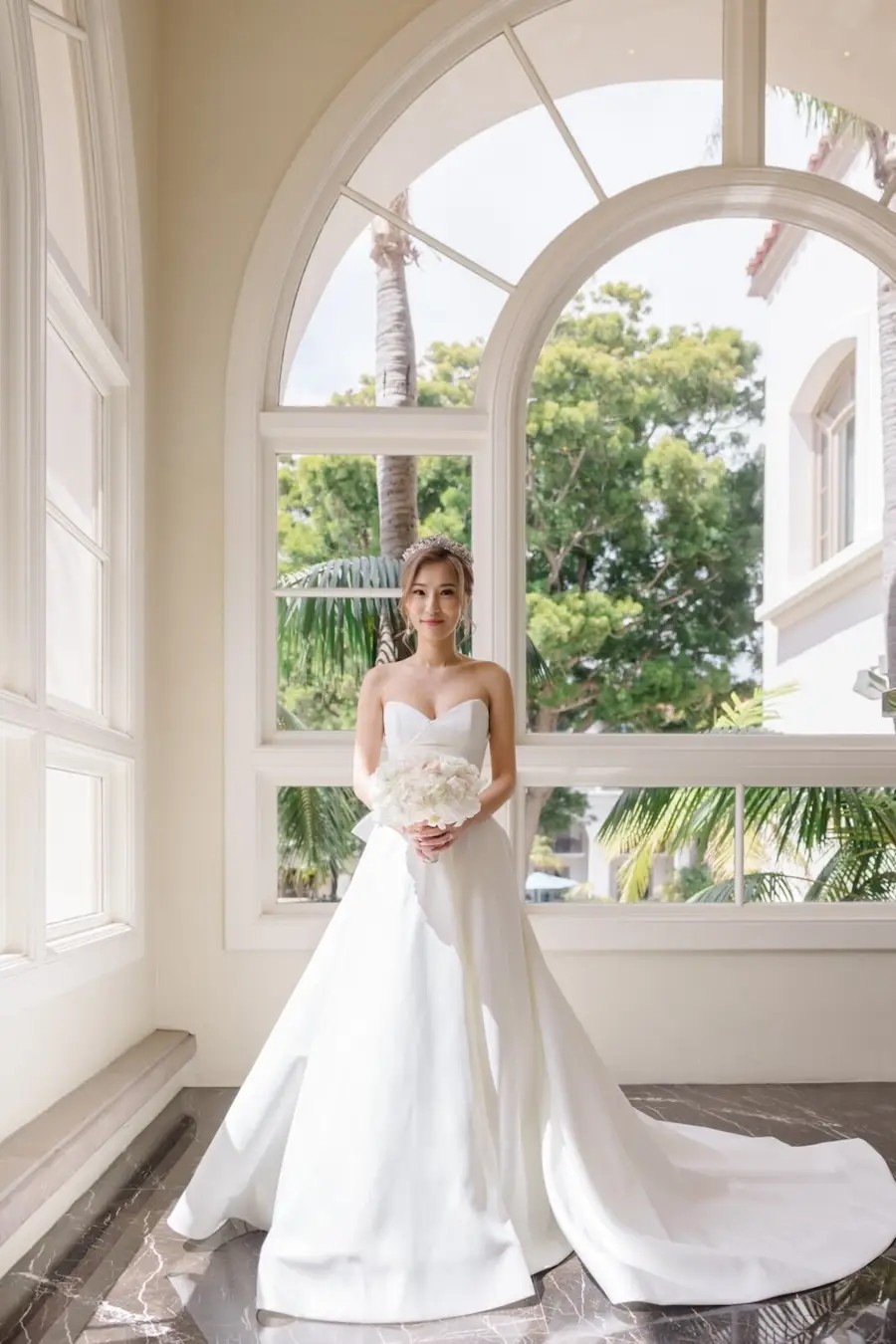 Lily Wears Two Bridal Dresses for Elegant California Wedding Image