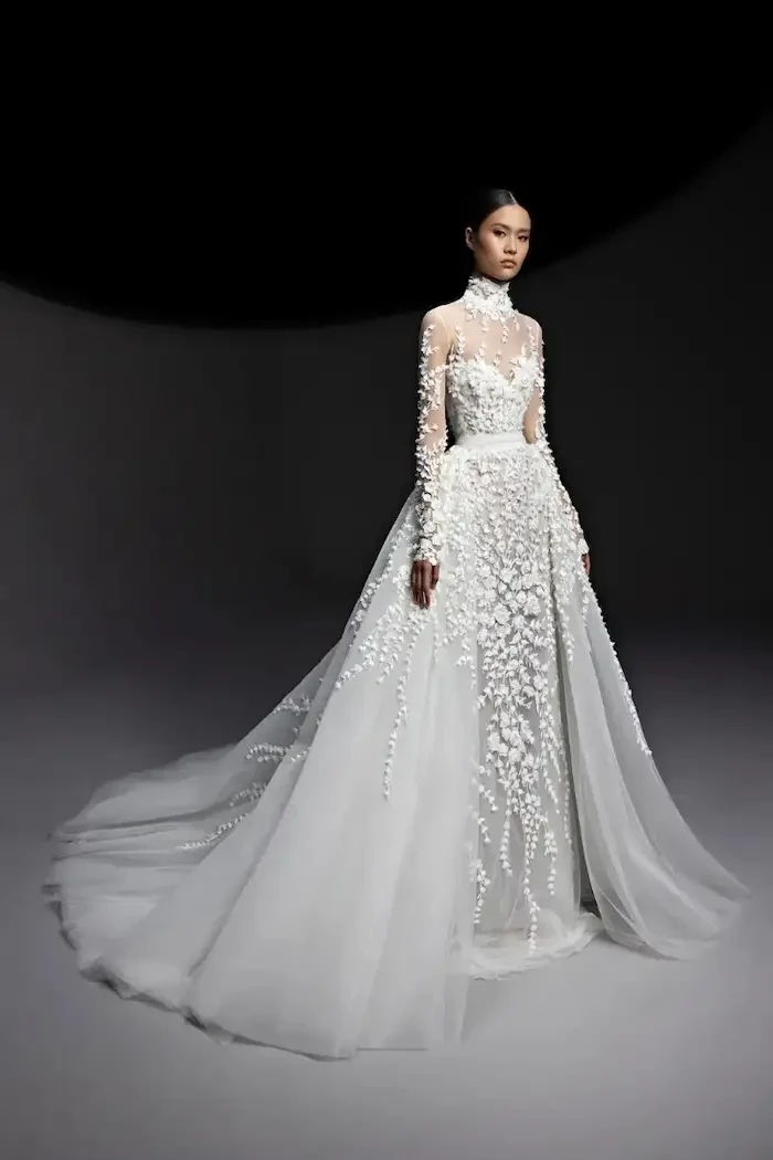 High Neckline Wedding Dress Inspiration Image