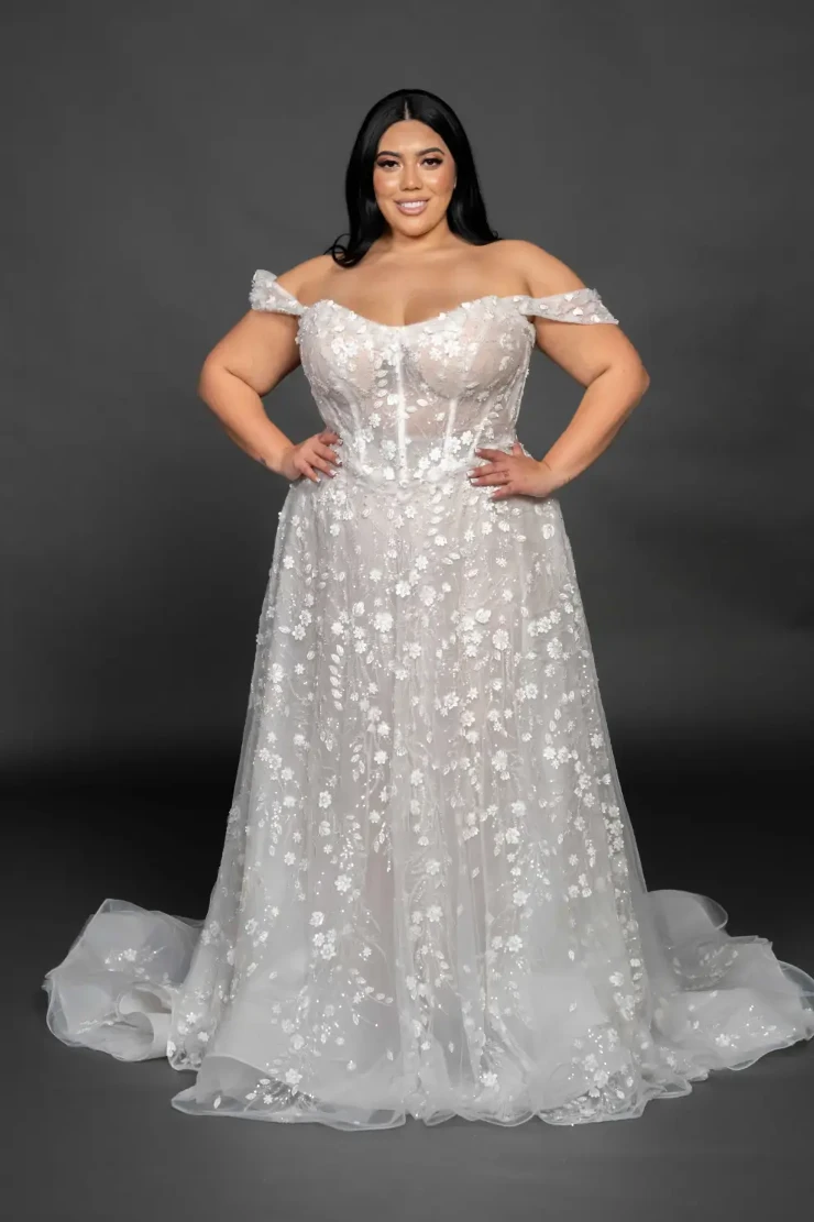 green emerald velvet dress 1321 Plus Size by Martina Liana