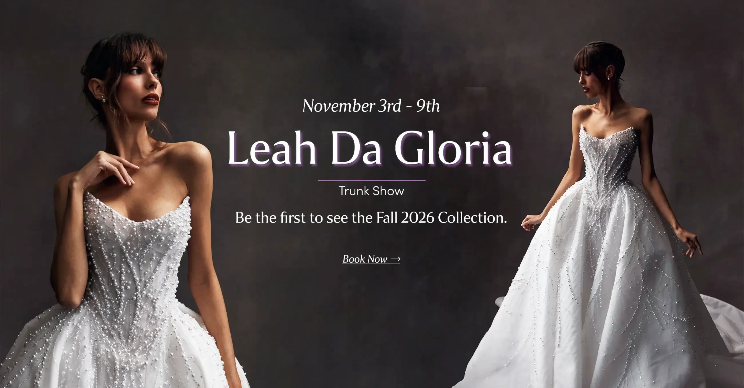 Leah Da Gloria trunk show at Lovella Bridal